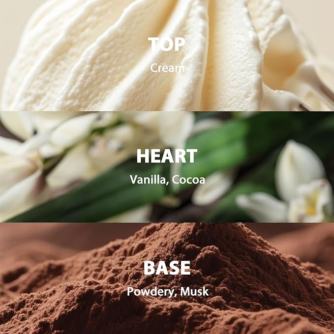 Vanilla Cream Reed Diffuser Set, Large 9.85oz (280ml) Aroma Scented Oil Diffuser with Sticks, Long-Lasting Home Fragrance for Bedroom, Bathroom & Office Decor, Ideal Gift for Women