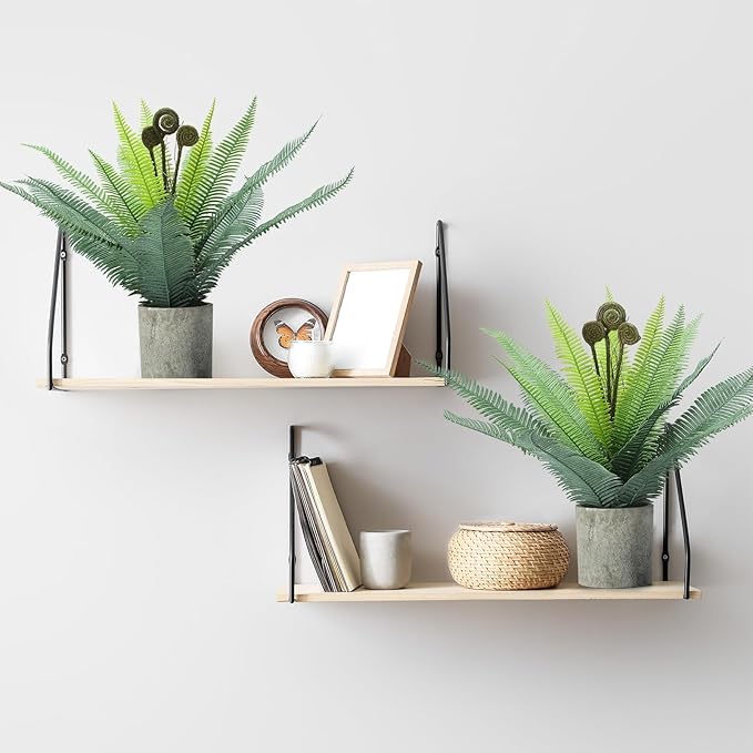 2 Pack Small Fake Plants Potted Artificial Plants Indoor for Home Decor Office Room Farmhouse Indoor Table Bathroom Decor