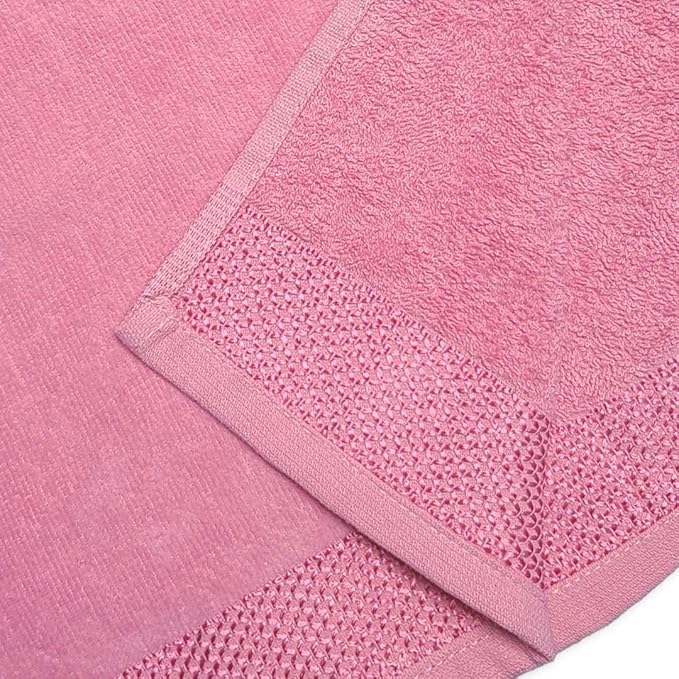 Kaufman - Personalized Velour Beach and Pool Towel 100% Cotton 30in X 60in Solid Color Bath Towel Embroidered (Pink)