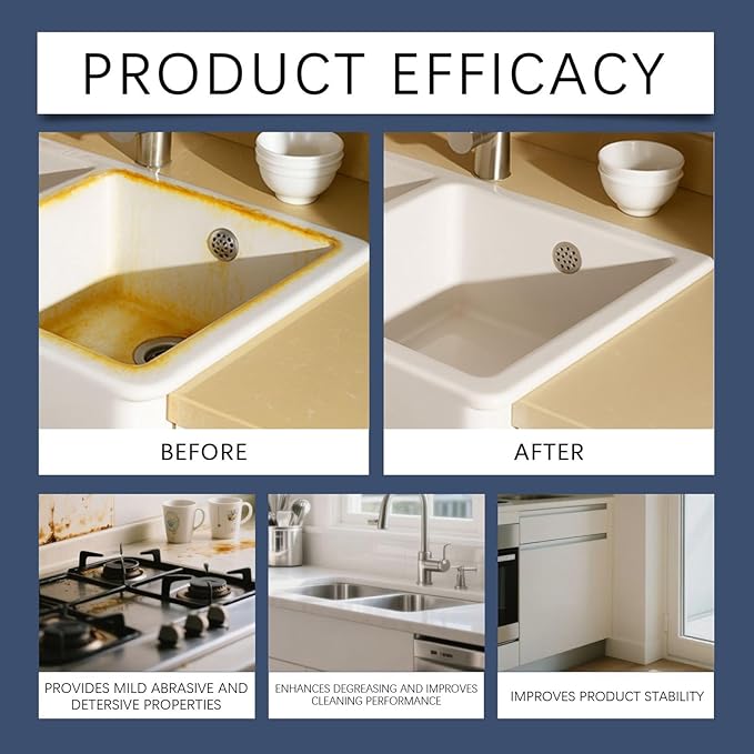 Powder Cleaner – Toilet Cleaning Powder and Powered Cooker Degreaser for Bathroom, Kitchen, Household Use on Glass, Sink, Oven, Bathtub, Wall, Floor, Bowl, Daily Deep Cleaning