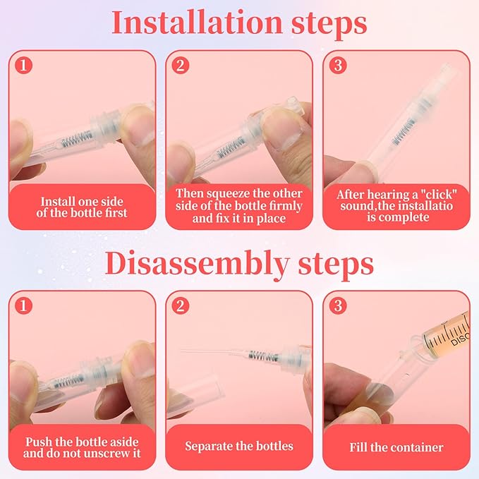 16 Pcs 3ml Mini Spray Bottles with 6 Accessories (4 Plastic Droppers + 2 Syringes) - Refillable Travel Perfume Bottles, Small Empty Atomizer for Essential Oils, Fine Mist Portable Perfume Sample Kit