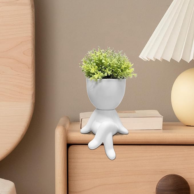 Zerzsy Fake Succulents for Office Decorations for Work Desk Women Fake Plants Office Decor - Small Plants for Work Cubicle Decor - Desk Decorations for Women - Set of 1