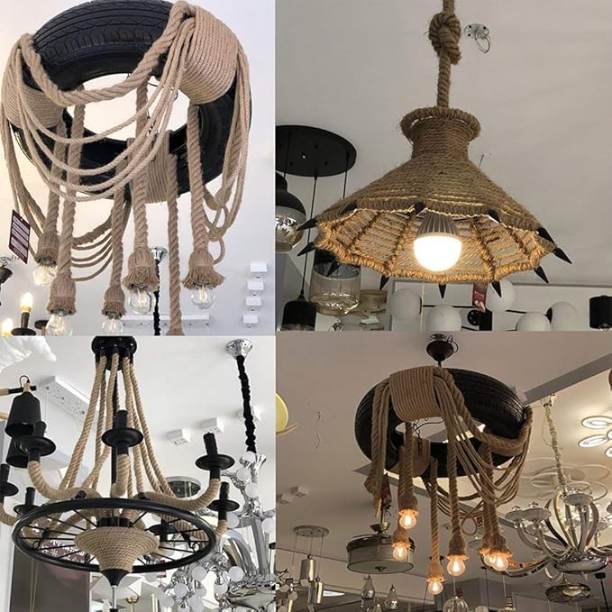 10mm Jute Rope 32Feet Burlap Twine Natural Thick Strong Hemp Cord for Arts Crafts DIY Decoration Gift Wrapping…