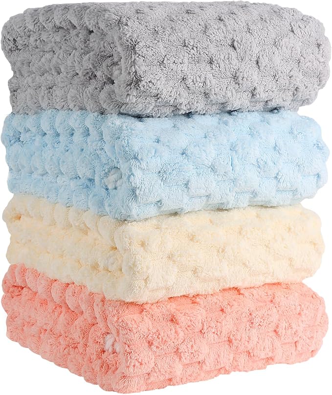 Luxury Microfiber Bath Towels, 4-Pack Ultra Lightweight Quick-Dry Bath Sheets, 27.5x55 Inches, Super Soft for Home, Spa, Gym, Travel (Mixed Color)