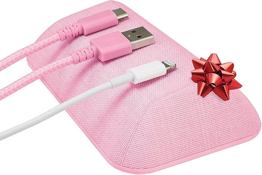 Smartish® Magnetic Cord Holder - Bigger Cable Wrangler Stocking Stuffer Organizer with Magnet Clips for Charger Management on Desktop, Nightstand - Holds 6+ Cables - I'm Blushing