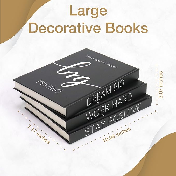 Decorative Books for Home Decor - Faux for decoration Coffee Table | Book Shelf Decor | Entryway | Console Table - Modern Luxury Designer Decor Set - Decorative for Display