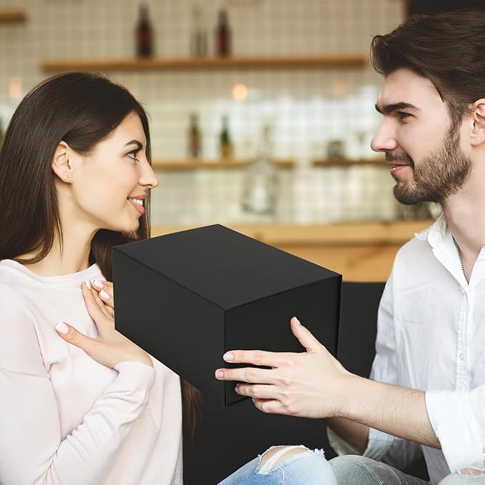 Schliersee 10x7x5 Gift Boxes with Magnetic Lids Set of 4, Gift Wrap Box Empty Wrapping Wedding Birthay Gifts for Bridesmaids, Groomsmen, Girls, Sister, Friends Presents