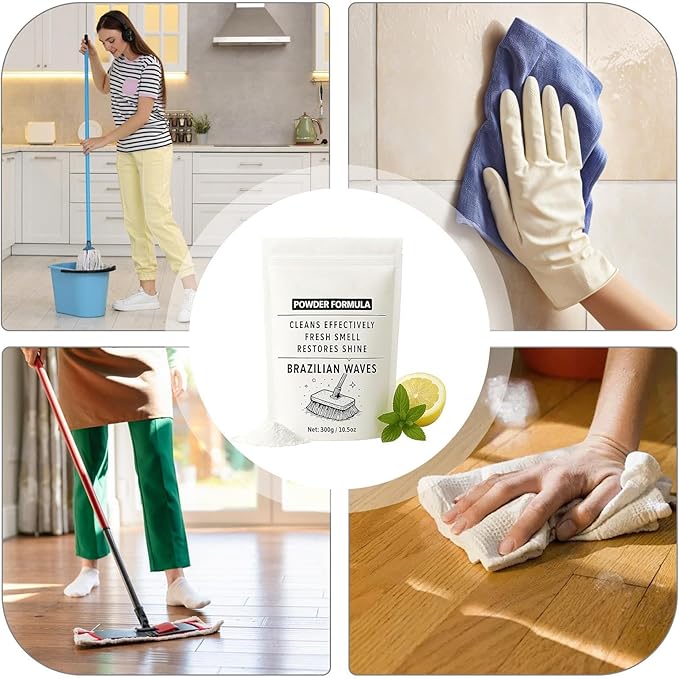 Mop Soap Powder - Multipurpose Cleaner, Powerful Carpet Scent Powder, Deep Wood Hardwood Floor Cleaning, Effective Home Cleaning Supply, Floor Care Product, Household Cleaner for Kitchen Bathroom