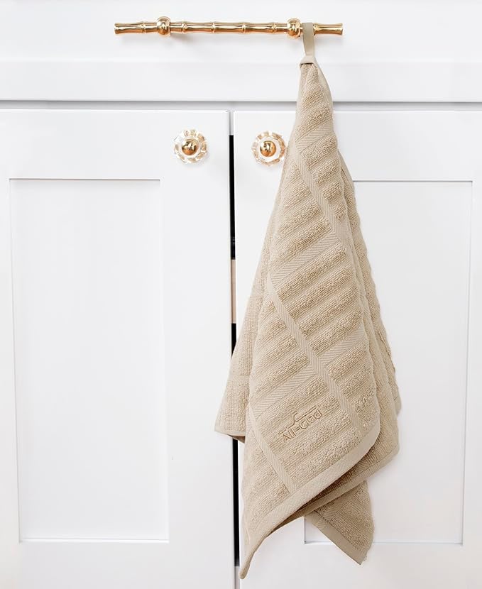 All-Clad Solid Kitchen Towels: Highly Absorbent, Super Soft Long Lasting - 100% Cotton, 17"x30" Tea Towels for Cleaning & Drying Dishes, Pans, Glassware, or Countertops, (2-Pack), Cappuccino