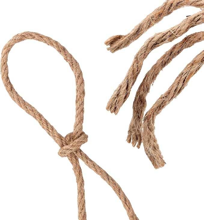 Jute Rope, 3/8 Inch x 164 Feet Thick Hemp Twine for Crafting, DIY Projects, Gardening, 10mm x 50m