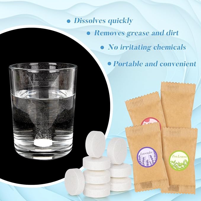 20 Foaming Hand Soap Tablets - Faster Dissolving Foam Soap Refills Lavender Fragrance Hand Wash Tablets Hand Wash Refill Portable Hand Soap Refill for Kitchen Home Hotel