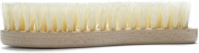 Konex Heavy Duty Scrub Brush - Old-Fashioned Wooden Design, Curved for Bathtubs, Wall and Floor Tiles - S-Shaped for Grime and Mildew Removal