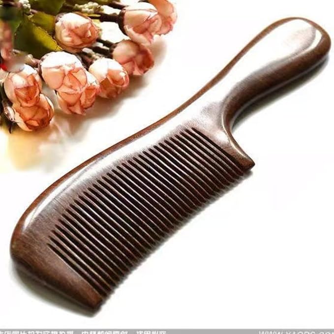 Letyvba Walnut Hair Comb, Wooden Comb for Women, Premium Antistatic Walnut 3-Piece Comb Set - Wide, Medium, and Fine Tooth. For Women and Men with Curly, Wet, Long, Dry, or Thin Hair