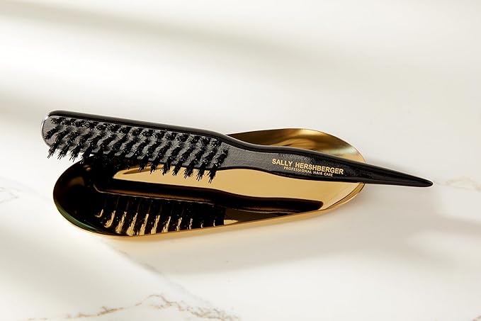 SALLY HERSHBERGER Teasing Brush - Premium, Salon-Tested Teasing, Back-Combing, Slicking, and Edge Control Tool - Dual-Ended With Bristle Brush and Parting Stick - For Thick Through Fine Hair - 1 pc