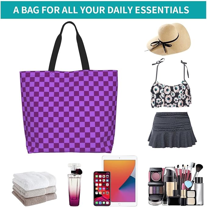 Tote Bag Shoulder Bags for Women Grocery Shopping Bag Reusable Bags Boho-Red Paisley 1