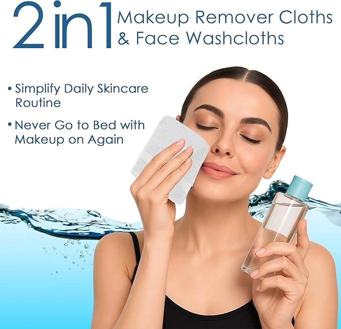 DAN RIVER 12-Pack Premium 100% Cotton White Face Towels – Reusable Face Towel Set, Soft & Absorbent Wash Cloths for Bathroom & Body – Hand and Face Towels, 550 GSM (12x12 in)