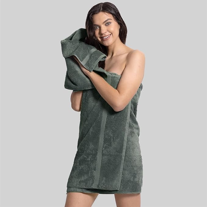 Chakir Turkish Linens 100% Cotton Premium Turkish Towels for Bathroom | 30'' x 60'' Large Bath Towels (4 Piece, Dark Gray)