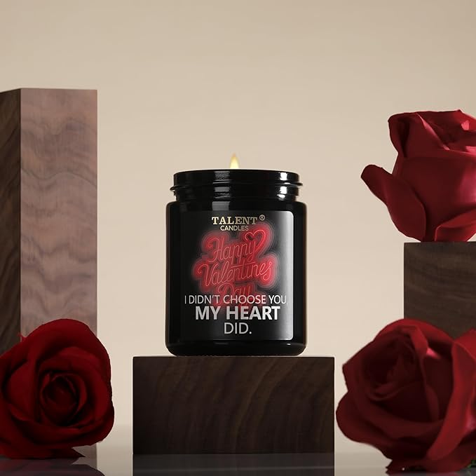 Anniversary Candle Gifts | Natural Soy Candle for Men Women Birthday | Ideal Gift for Christmas Valentine's Day | Sweet Peach & Rose Scented Candles