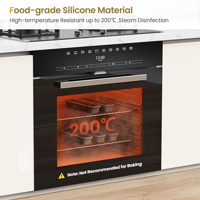 5 Pack Silicone Drawer Organizer for Kitchen, DIY Free Combination Silverware Organizer, Utensil Drawer Organizer, Moisture-proof and Heat-resistant up to 200°C, Anti-slip and Environmentally (Grey)