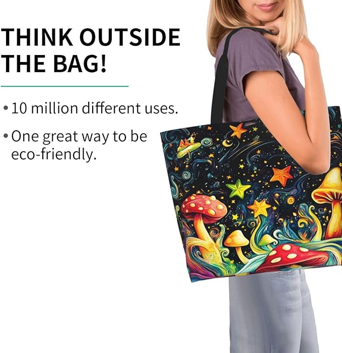 Tote Bag Shoulder Bags for Women Grocery Shopping Bag Reusable Bags Boho-Red Paisley 1