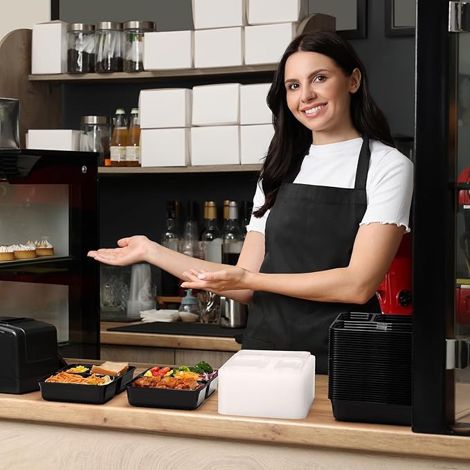 34oz 3-Compartment [1 Pallet-4950 Pack] Meal Prep Containers with Lids, Plastic Food Prep Containers Microwave, Freezer, Dishwasher Safe Leakproof Durable Food Storage Lunch Box To Go Take Out