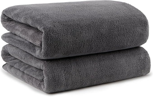 Orighty Bath Towels Pack of 2(27'' x 54'') - Soft Feel, Highly Absorbent, Quick Drying Microfiber for Body, Sport, Yoga, SPA, Fitness - Grey