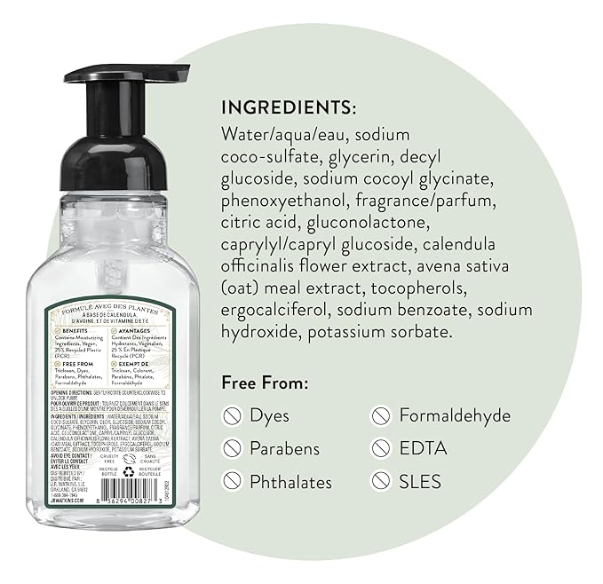 J.R. Watkins Foaming Hand Soap with Pump Dispenser, Moisturizing Foam Hand Wash, Alcohol-Free, Cruelty-Free, White Pine, 9 fl oz, 3 Pack