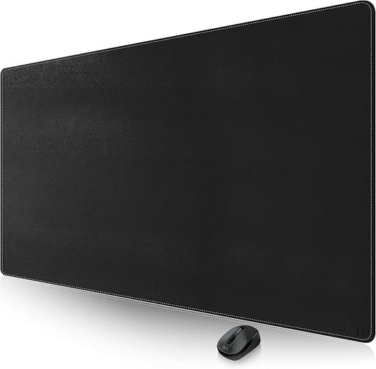 CENNBIE Leather Desk Pad Large, 71" x 27.5" Desk Mat Blotter Protector, Extended Non-Slip Mouse Pad, Waterproof PU Leather Desk mat for Desktop Office and Home (Black)