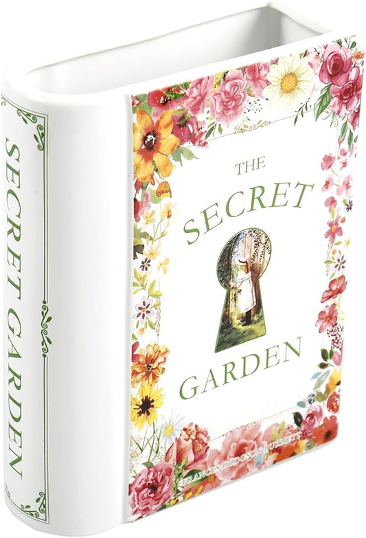 Ceramic Book Vase, Book Vase for Flowers, Ceramic Book Shaped Vase, Book Flower Vases White, Large Ceramic Vases for Home, Office, Bedroom, Living Room, Dining Table(Garden)