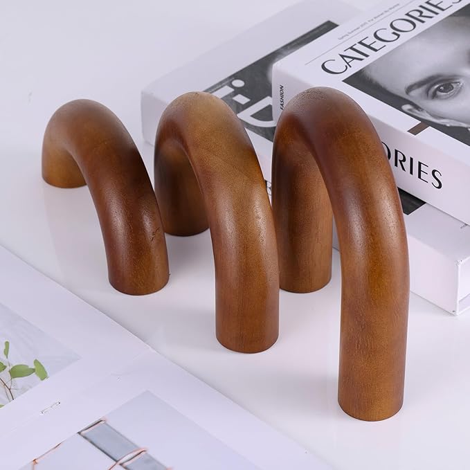XMGZQ Brown Wood Arch for Coffee Table Decor Items,Wood Statue and Sculpture Set 3,Japanese Neutral Home Decor Aesthetic,Living Room,Entryway,Bookshelf,Floating,Console,Boho Minimalist Objects