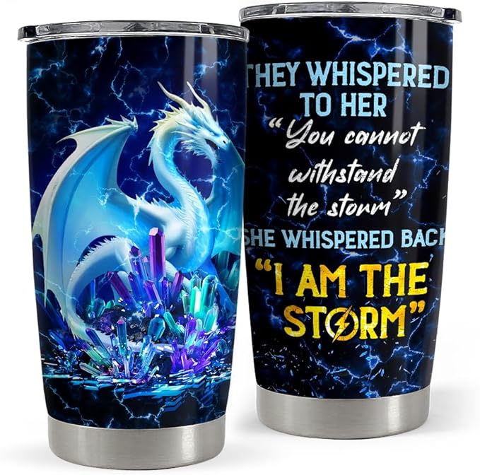 Dragon Tumbler 20oz Stainless Steel Insulated Coffee Travel Mug Cup for Women Mom Wife Dragon Gifts for Birthday Christmas Mother Day