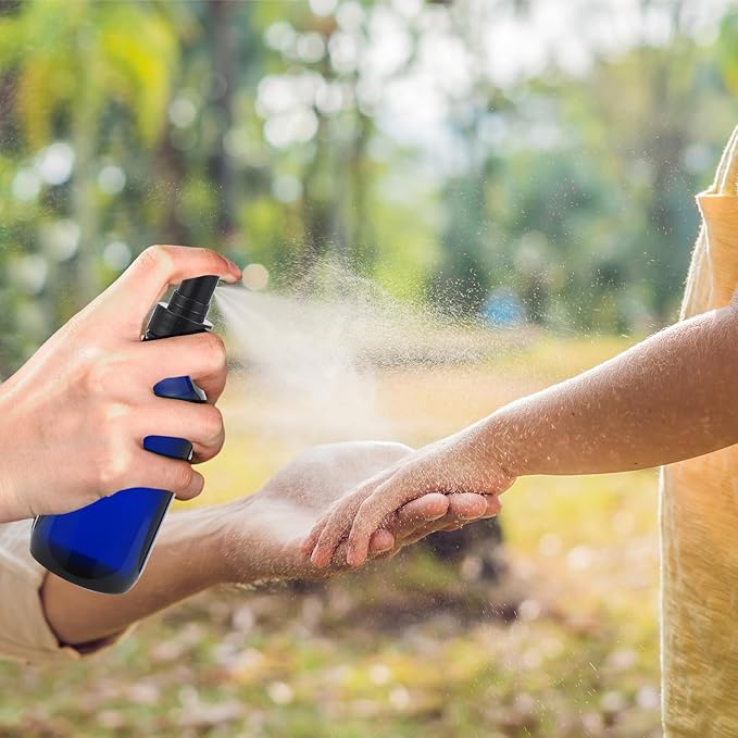 Fumete 36 Pcs Glass Spray Bottles 4oz Fine Mist Glass Spray Bottle Refillable Liquid Containers with 6 Labels 6 Funnel for Hair Travel Plants Cleaning Solutions Skin Care(Multicolor,Classic)