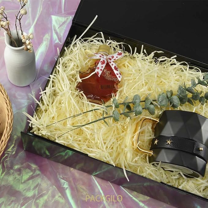 5 Black Large Gift Boxes with Lid 13x9x4 Inches, Bridesmaid Proposal Boxes, Hard Collapsible Gift Box with Magnetic Closure, Groomsman Box Reusable Gift Boxes for Clothes (Glossy Black)