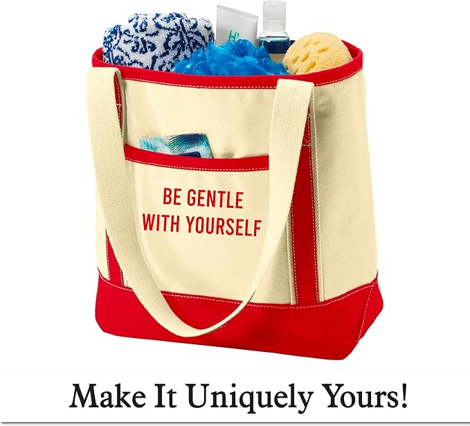 Custom Canvas Tote Bag – Personalized Name or Message – Medium Durable Cotton