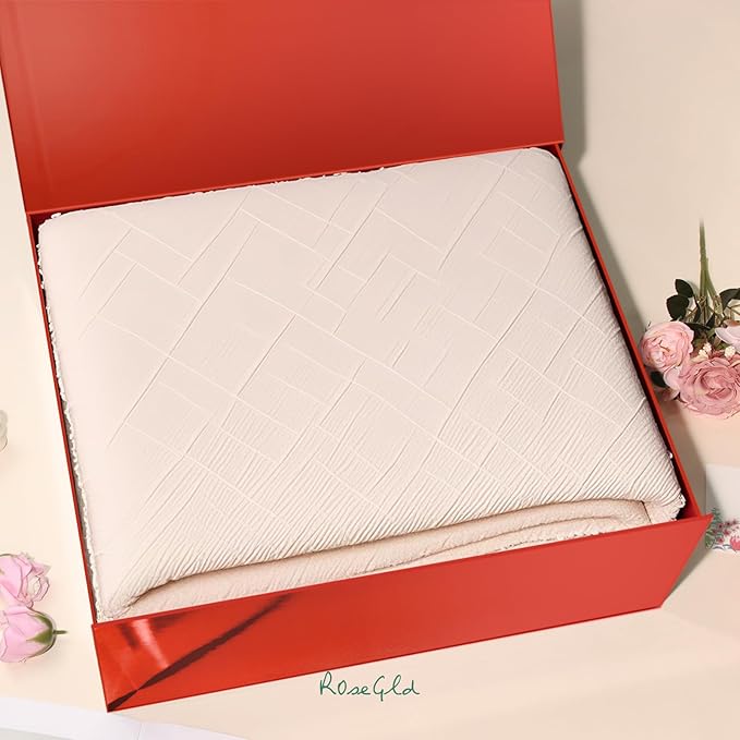 ROSEGLD Extra Large Gift Box 20x16x7.2 Inches, Giant Red Magnetic Gift Box with lids for Presents, Bridesmaid Proposal Box (Glossy Red)