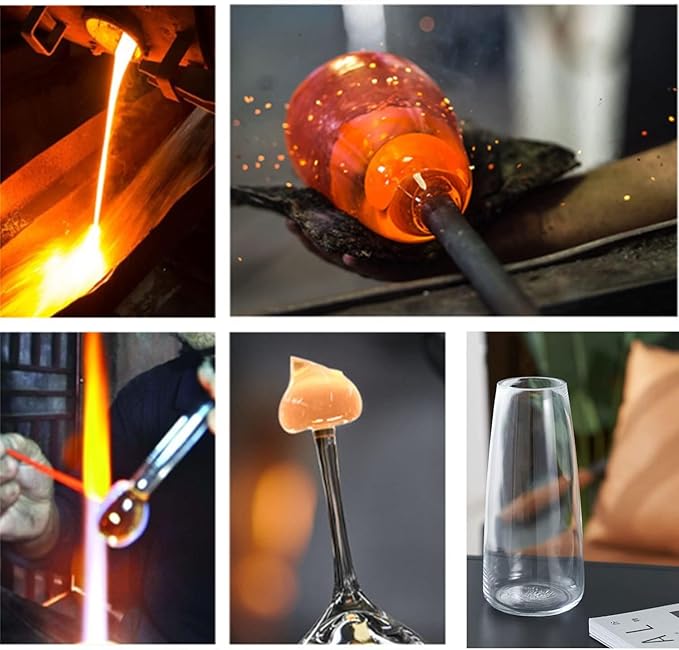 DARENYI Clear Glass Vase for Flowers, 8 inch Flower Vase Modern Glass Vase Home Decor, Decorative Vase for Centerpiece, Table, Wedding, Living Room, Office,Housewarming Gift