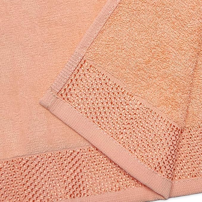 Kaufman - Personalized Velour Beach and Pool Towel 100% Cotton 30in X 60in Solid Color Bath Towel Embroidered (Peach)