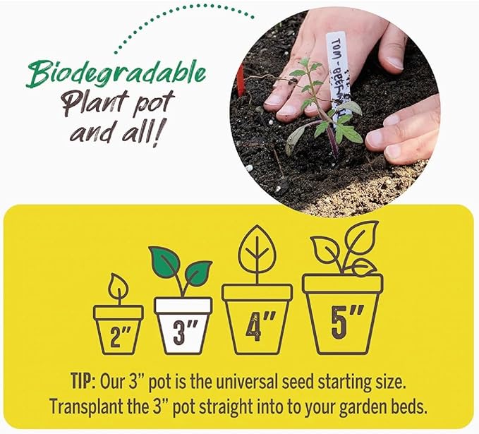 Jiffy Organic Seed Starting 3" Biodegradable Peat Pots (22 Pots)