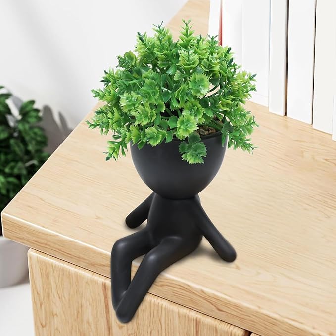 Zerzsy Fake Plants Succulents Plants Office Table Decor Indoor Mini Succulent Plant- Cute Fake Plant Bathroom Decoration Set of 1