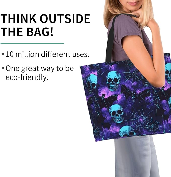 Tote Bag Shoulder Bags for Women Grocery Shopping Bag Reusable Bags Boho-Red Paisley 1