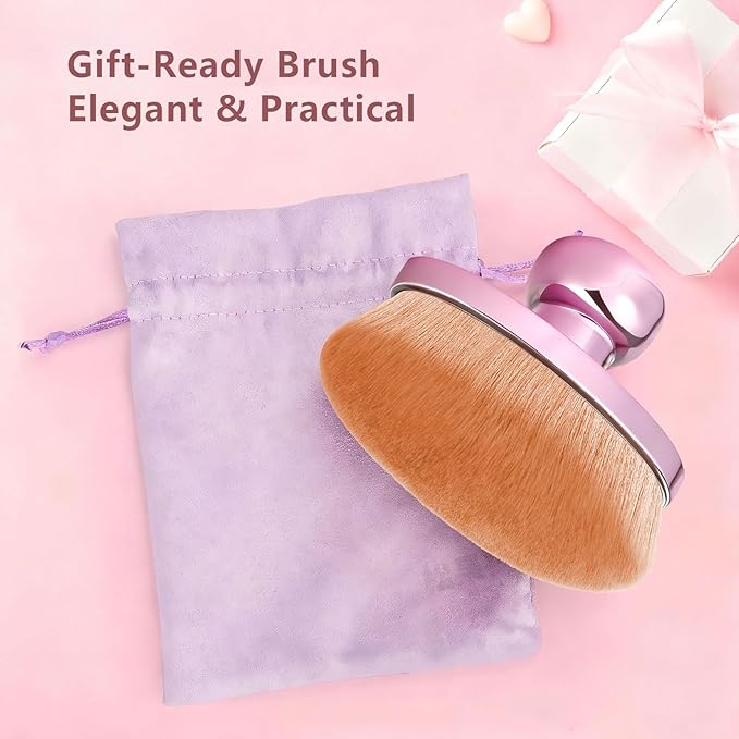 Extra Large Kabuki Body Brush 118mm – Ultra Soft Self Tanner Brush for Quick & Even Coverage, Big Body Makeup Brush for Foundation, Bronzer, Highlighter & Lotion Application