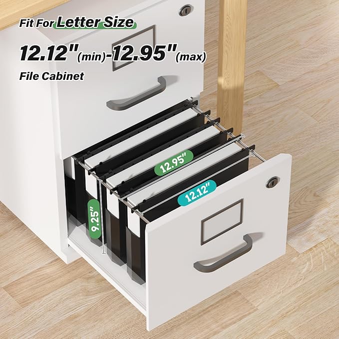 Extra Capacity Hanging File Folders Letter Size,Heavy Duty 2" Expandable Hang Folder with Tabs,6 Pack Plastic File Cabinet Folders,Hanging File Organizer for Bulk Files/Medical Charts