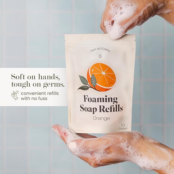 Foaming Hand Soap Tablets – Rich, Moisturizing Hand Soap Refills, Works with Dispensers, Variety Pack, 10 Count, 4 Pack