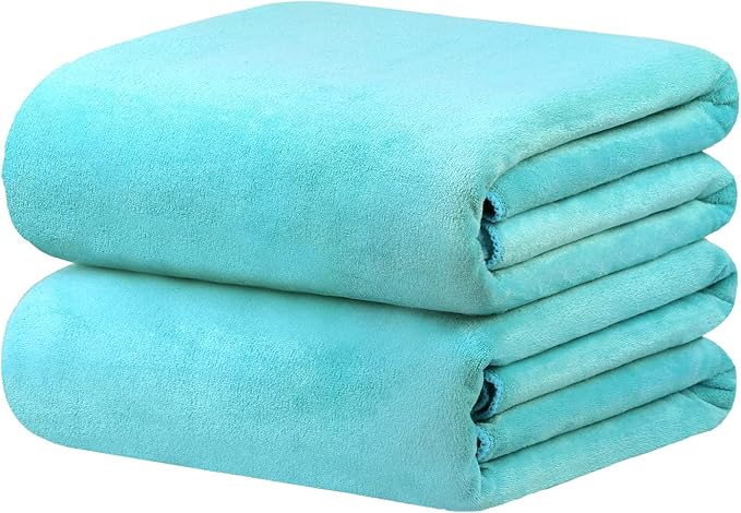 JML Microfiber Bath Towels, Oversized Bathroom Towel 2 Pack 40" x 80", Super Absorbent and Fast Drying, Soft Microfiber Bath Sheet for Beach, Sport, Fitness, Yoga, Aquamarine