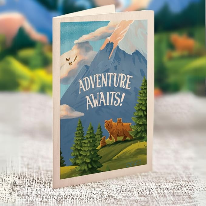 Freshcut Paper Pop Up Cards, Adventure Awaits, 12 Inch Life Sized 3D Popup Greeting Card, Birthday Cards, Graduation Card, Travel Themed Retirement, Baby Shower, Blank Notecard & Envelope