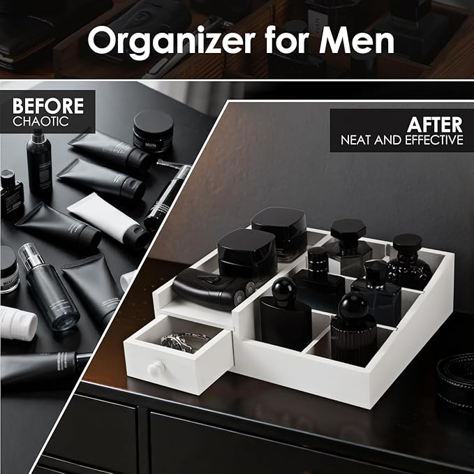 Cologne Organizer For Men,Perfume Organizer,Bathroom Organizers,Coffee Station Organizer,Shelf For Bathroom Counter,Counter Storage,Perfume Stand,Cologne Stand,Organizers for Vanity,Mens Gifts