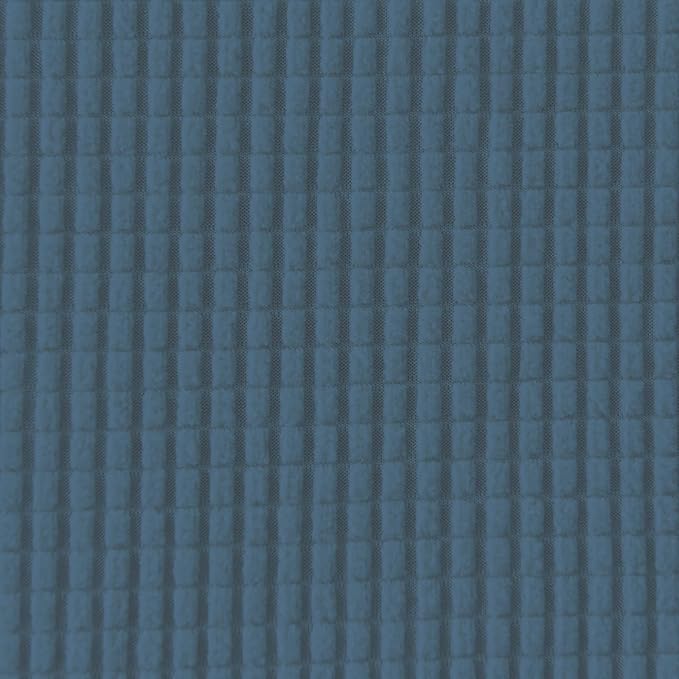 Easy-Going Stretch Ottoman Cover Folding Storage Stool Furniture Protector Soft Rectangle Slipcover with Elastic Bottom (Ottoman Small, Bluestone)