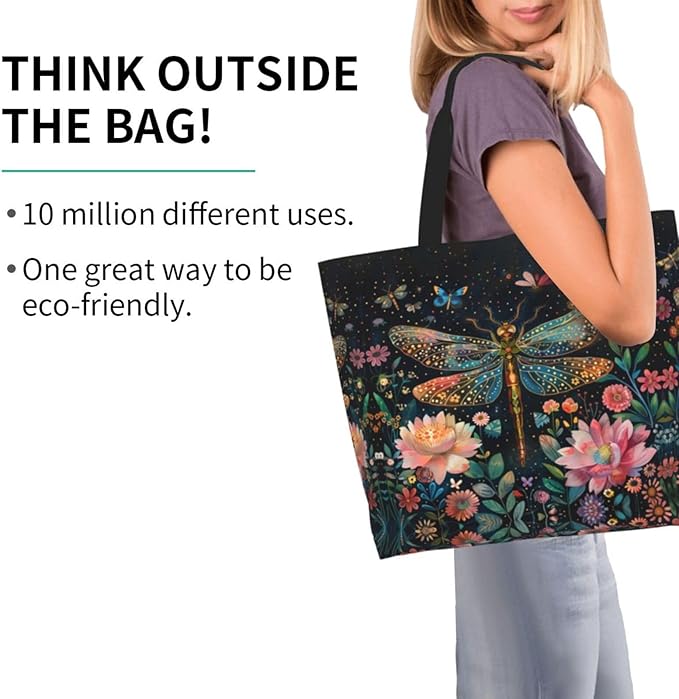 Tote Bag Shoulder Bags for Women Grocery Shopping Bag Reusable Bags Boho-Red Paisley 1