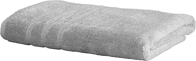 Mosobam Luxury Turkish Bath Towels 30X58 Light Grey (Gray) Oversize 700 GSM Bamboo Viscose & Aegean Turkish Combed Cotton