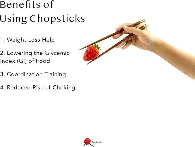 JapanBargain 4515, Ironwood Chopsticks Reusable Japanese Chinese Korean Wood Chop Sticks Hair Sticks 5 Pair Gift Boxed Set Dishwasher Safe, 9 inch, Brown, 2-Pack